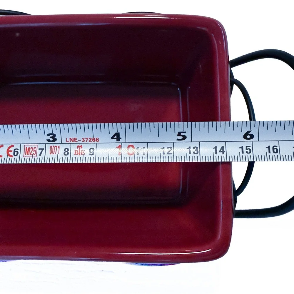 Temp-Tations by Tara Presentable Ovenware Cranberry Red Loaf Pan Wire Tray